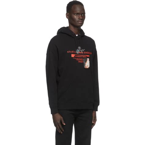 givenchy studio homme hoodie sweatshirt kapuzenpullover farbe schwarz